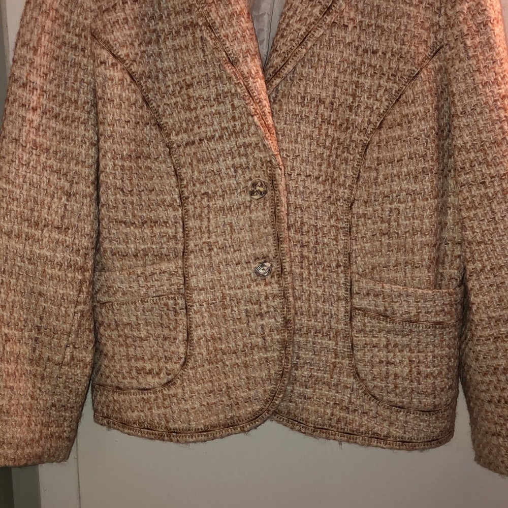 Coldwater Creek Tweed Blazer in Beige and Brown - Picture 3 of 9